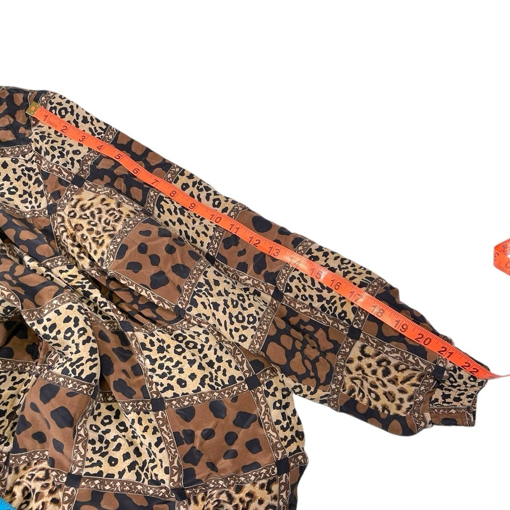 Drapers And Damon's 2X Jacket 100% Silk Poly Lined‎ Animal Print Safari Mob Boss - Picture 5 of 8
